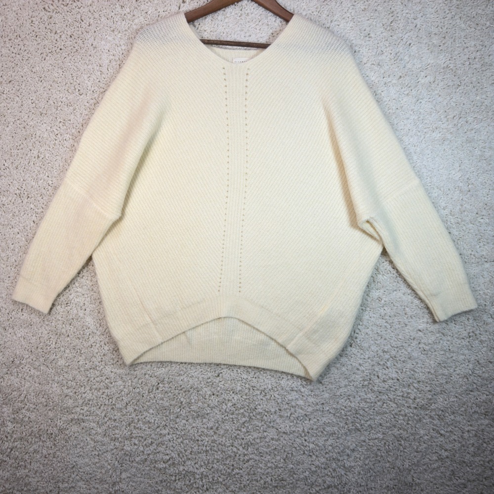 Dreamers by Debut Sweater Womens M/L Cream Oversized Knit Quiet Luxury Cozy Soft